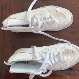 White leather vans